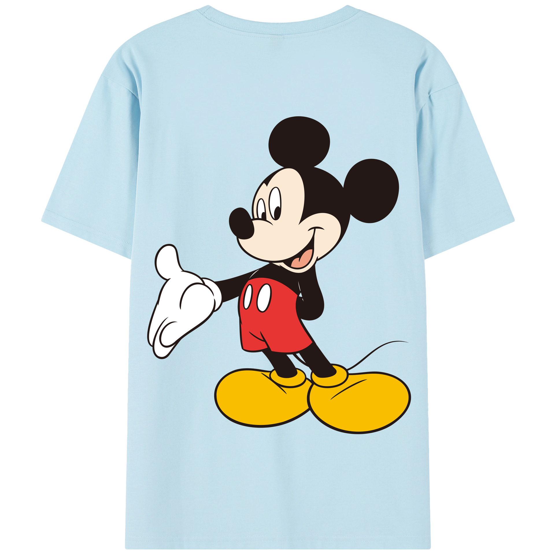（画像用） ミッキーマウス Mickey Mouse 綿100％半袖Tシャツ（背面プリント）